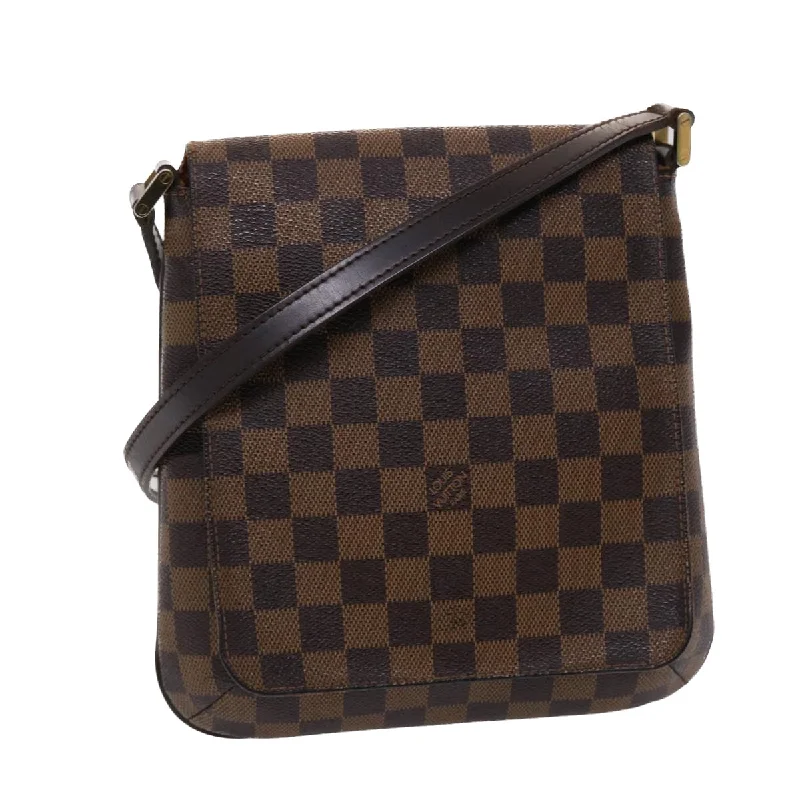 LOUIS VUITTON Damier Ebene Musette Salsa Long Shoulder Bag N51300 LV Auth 47511