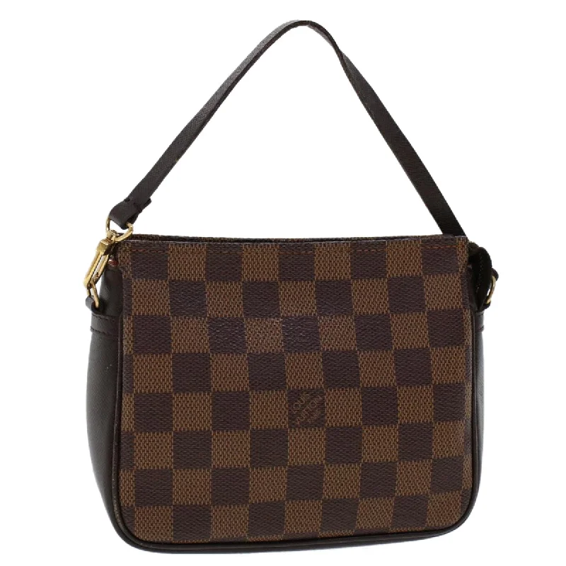 LOUIS VUITTON Damier Ebene Trousse Makeup Pouch N51982 LV Auth 46646