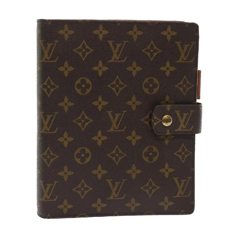 LOUIS VUITTON Monogram Agenda GM Day Planner Cover R20006 LV Auth 47603