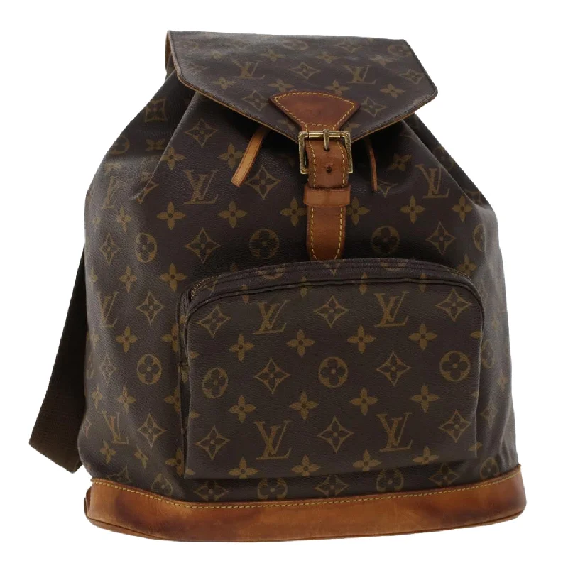 LOUIS VUITTON Monogram Montsouris GM Backpack M51135 LV Auth 46821