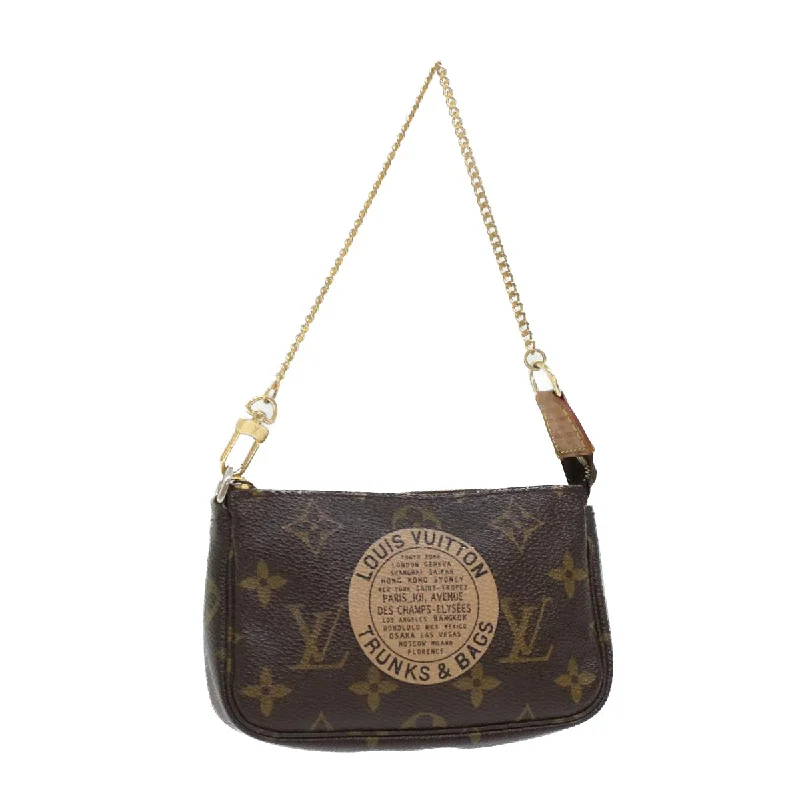 LOUIS VUITTON Monogram T&B Mini Pochette Accessoires Pouch M60153 LV Auth bs6287