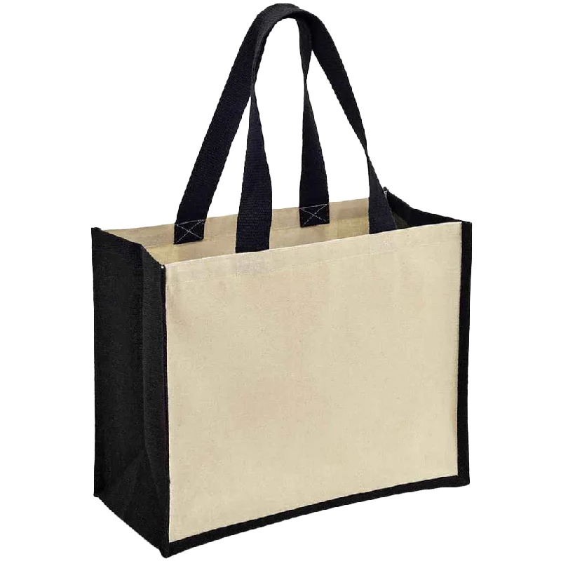 Brand Lab Jute Canvas Shopper