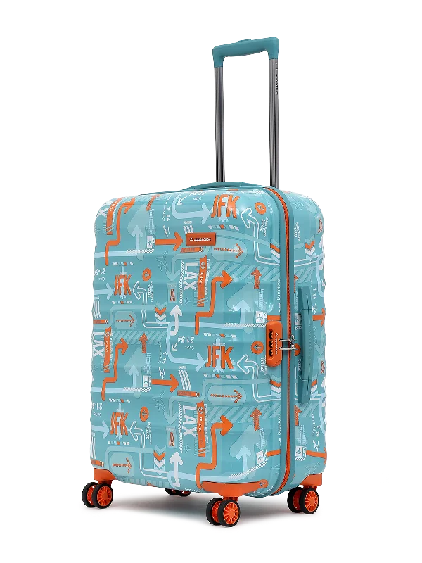 uppercase JFK Medium Check-in 66cm Combination Lock 8 Wheel Hard Trolley TealBlue