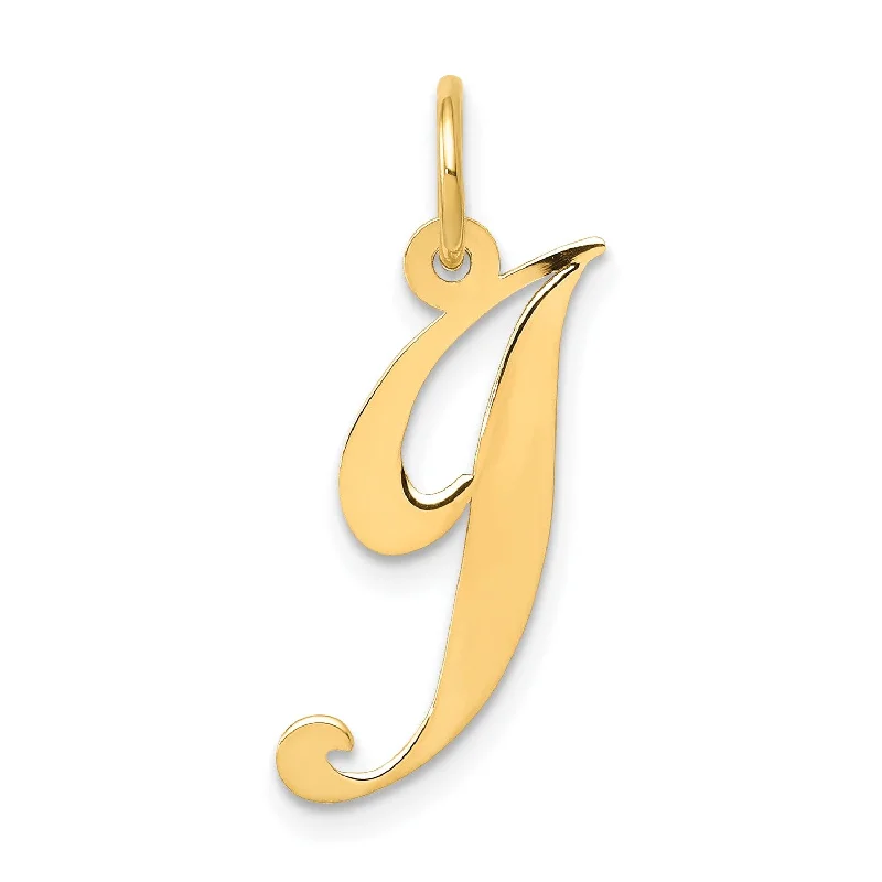 14KT Yellow Gold Initial Pendant-Chain Not Included; Initial J