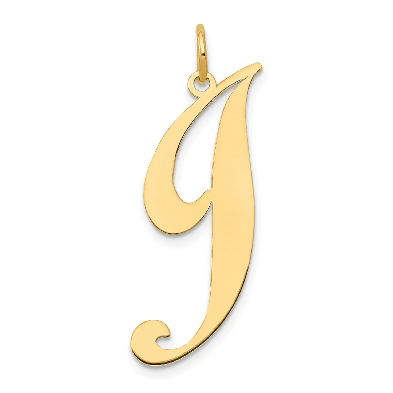 14KT Yellow Gold Initial Pendant-Chain Not Included; Initial J