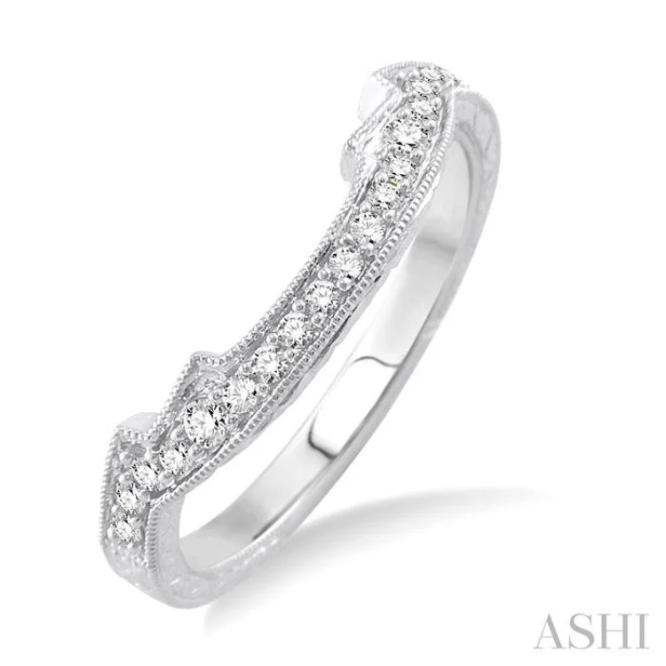 1/5 Ctw Diamond Wedding Band in 14K White Gold