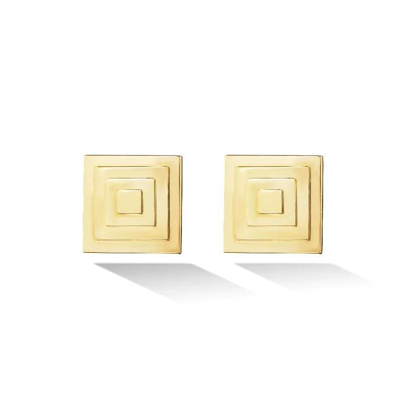 Cadar 18K Yellow Gold Small Foundation Stud Earrings