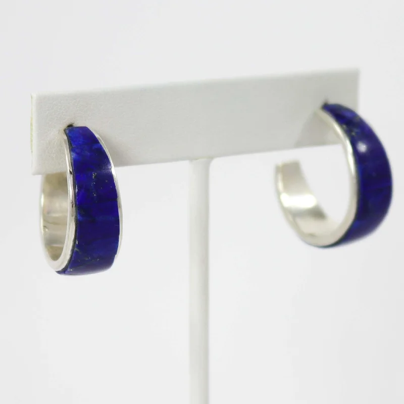 Lapis Hoop Earrings