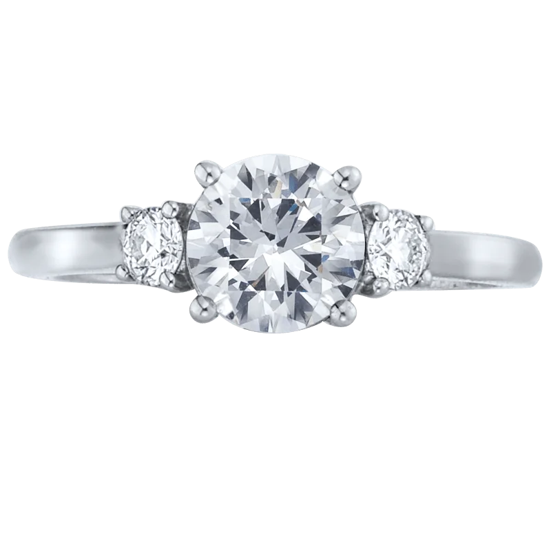 Platinum 3 Stone Engagement Ring Setting