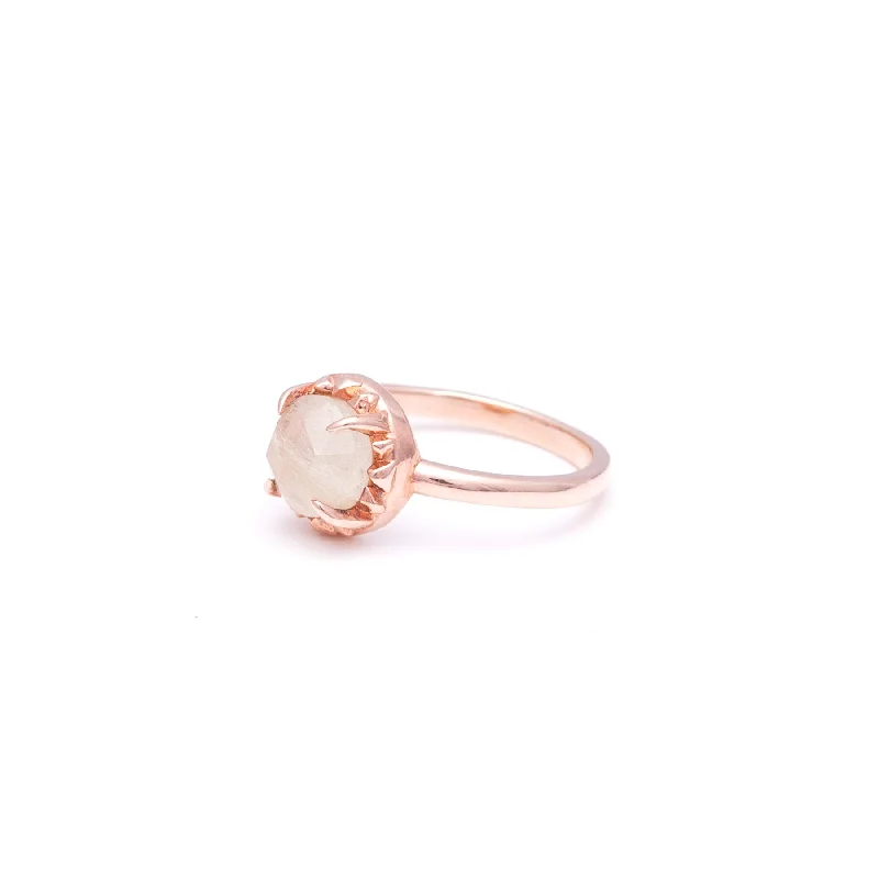 MATRIX HALO RING | RUTILATED QUARTZ