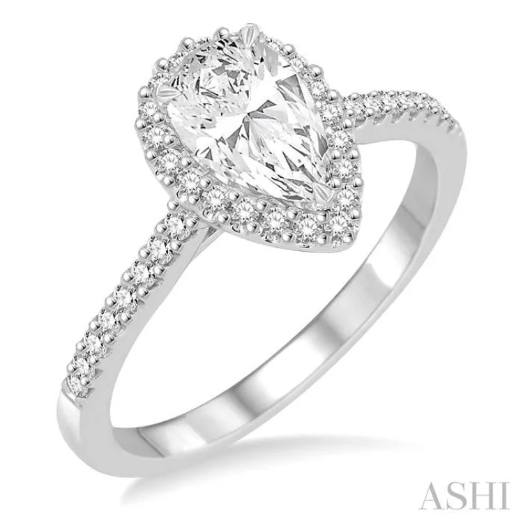 1/6 Ctw Diamond Semi-mount Engagement Ring in 14K White Gold