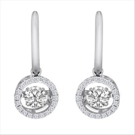 7/8ctw Diamond 18K Rhythm of Love Earrings