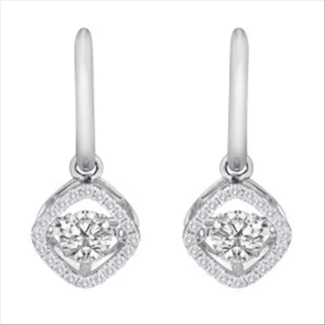 7/8ctw Diamond 18K Rhythm of Love Earrings