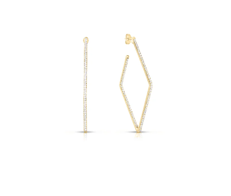 Roberto Coin 18K Yellow Gold Square Hoop Earrings