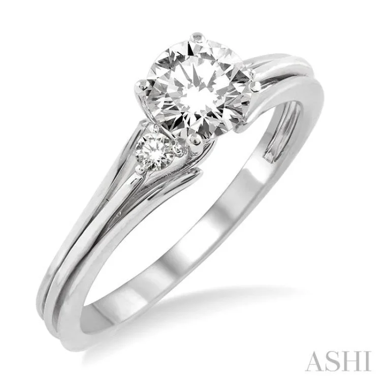 1/20 Ctw Diamond Semi-Mount Engagement Ring in 14K White Gold