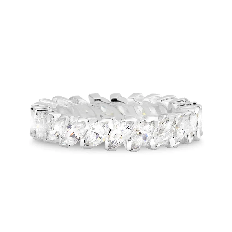 Sterling Silver Marquise CZ Eternity Ring / SSR0173