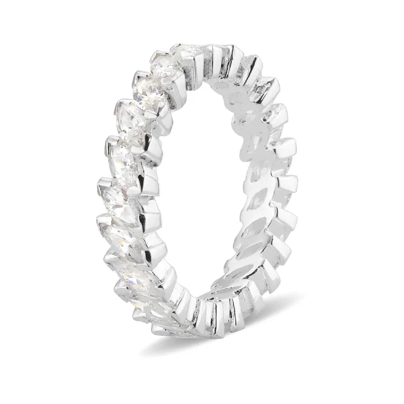 Sterling Silver Marquise CZ Eternity Ring / SSR0173