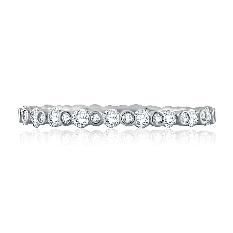 A. Jaffe Metropolitan Diamond Wedding Band in White Gold