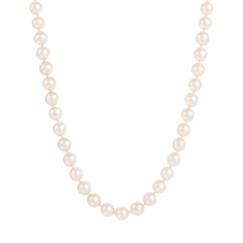 14K AAA 7.5-8.5MM Japanese Akoya Pearl Howie Necklace