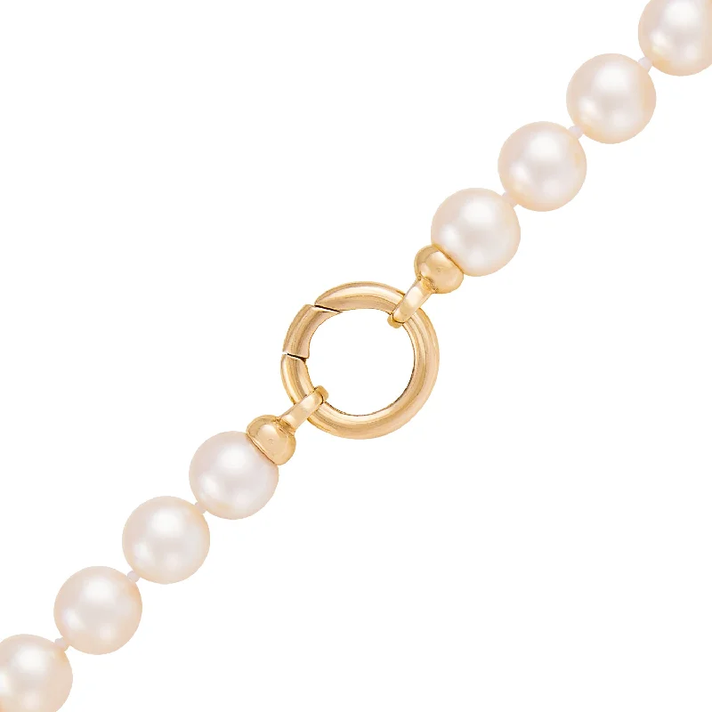 14K AAA 7.5-8.5MM Japanese Akoya Pearl Howie Necklace