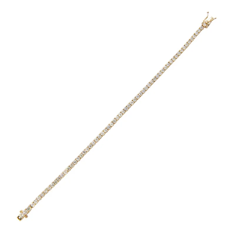 3ct Diamond 14K Yellow Gold Tennis Bracelet