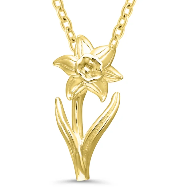 Bremer Jewelry 925 Yellow Sterling Silver/Gold Plated March Birth Flower 