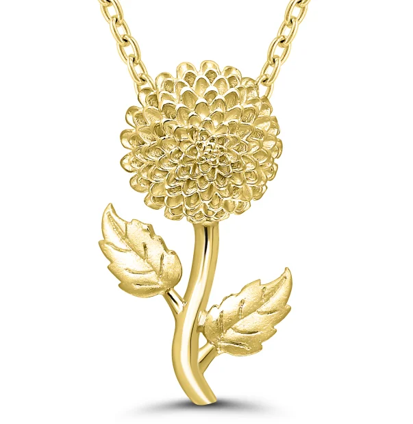 Bremer Jewelry 925 Yellow Sterling Silver/Gold Plated November Birth Flower 