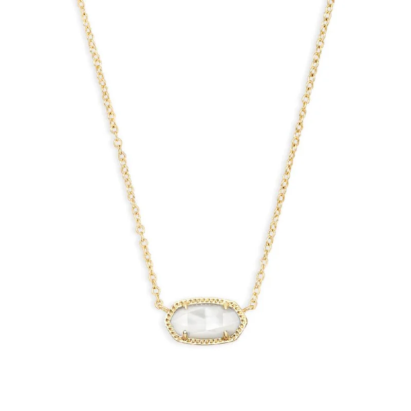 Kendra Scott Elisa Pendant Necklace in Ivory Mother of Pearl