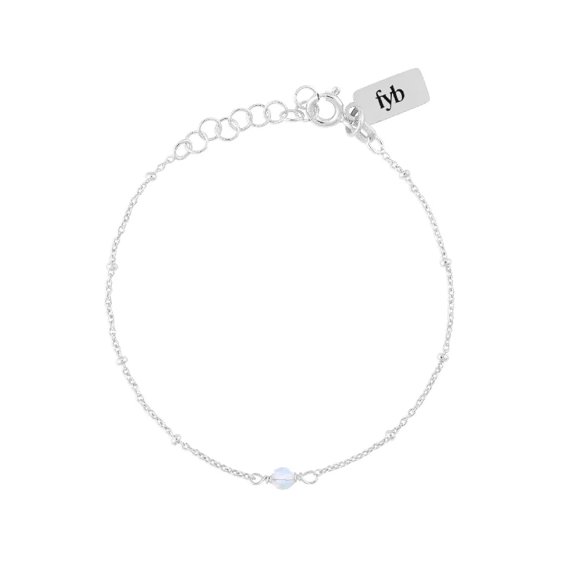 OCTOBER BIRTHSTONE BRACELET SILVER