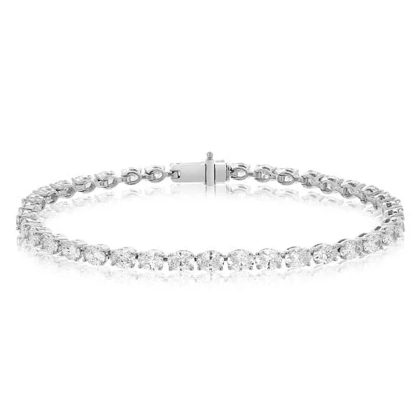 Oval Diamond Line Bracelet