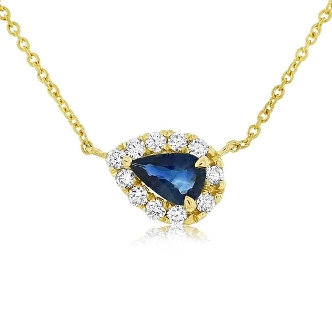 Sapphire & Diamond Station Necklace