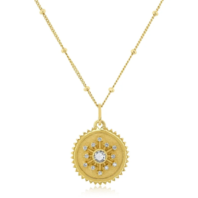 SETHI COUTURE Small Leena Rose Cut Diamond Pendant