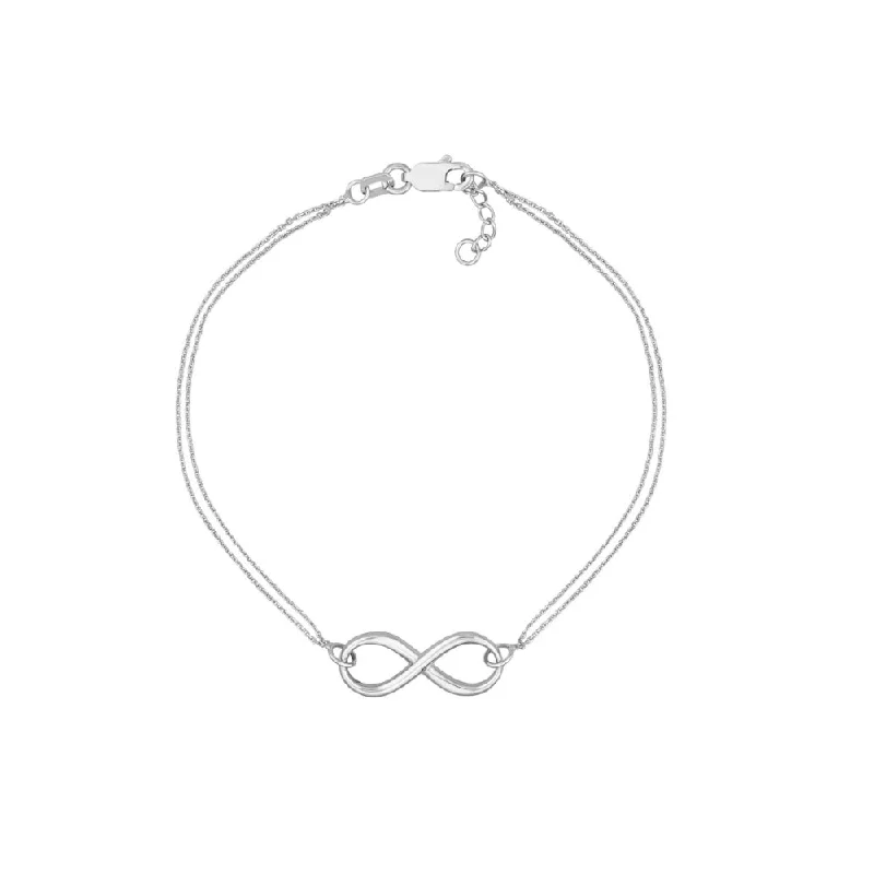 Sterling Silver Infinity Symbol Bracelet, 7.5