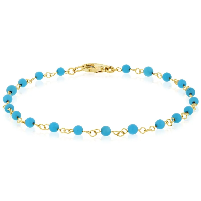 Turquoise Station Bead Bracelet