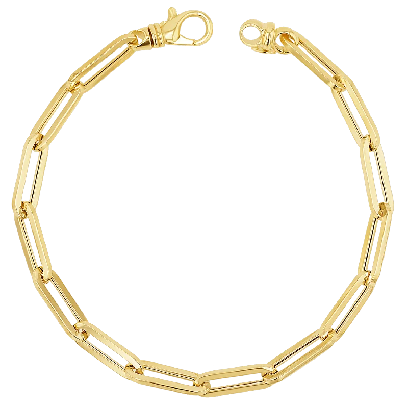 14K Grand Paper Clip Chain Bracelet