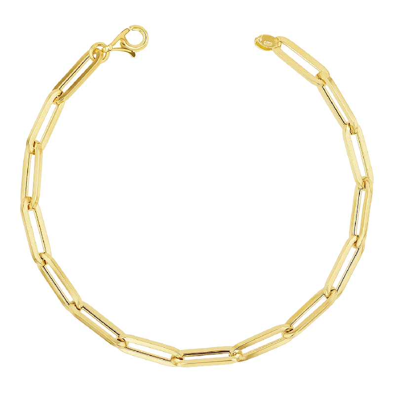 14K Large Paper Clip Chain Bracelet