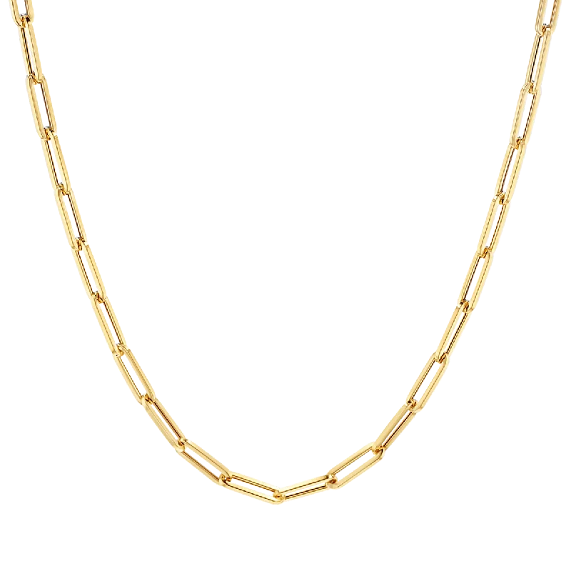 14K Paper Clip Chain Necklace