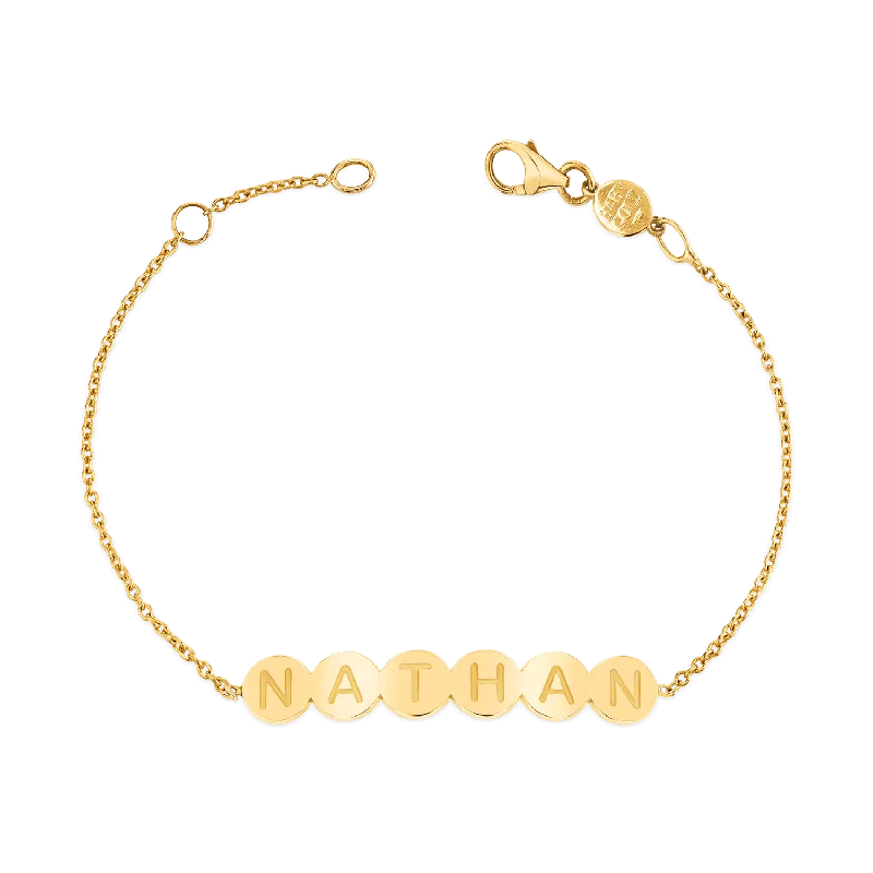 Bubble Round Engravable ID Bracelet