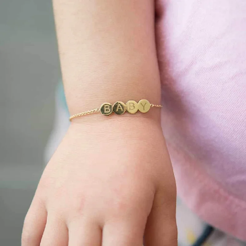 Kids Bubble Round Engravable ID Bracelet