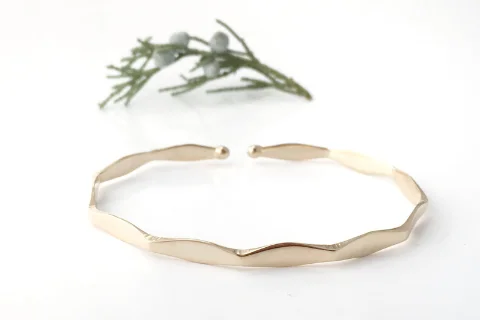 Faceted: Solid 14k Gold Bracelet