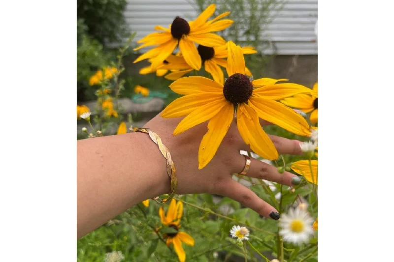 Interlace Yellow and Rose Gold Bracelet Narrow