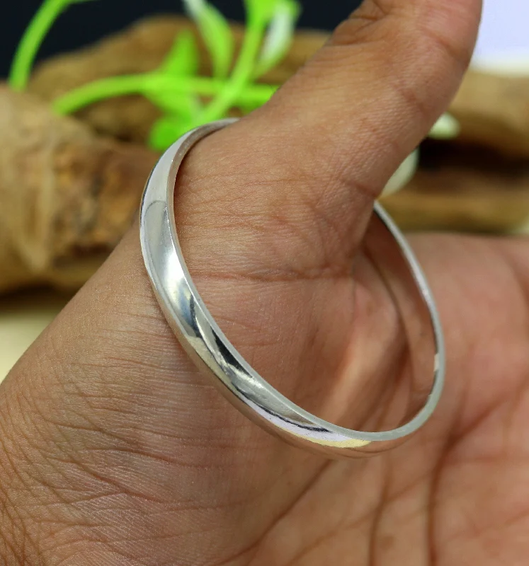 6mm 925 Sterling silver handmade solid kada baby bracelet bangle for unisex, amazing sikha, punjabi kada, solid silver kids jewelry nsk469